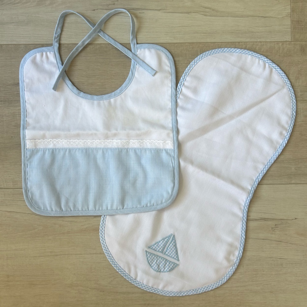 Baby Bib and Burp Cloth Set